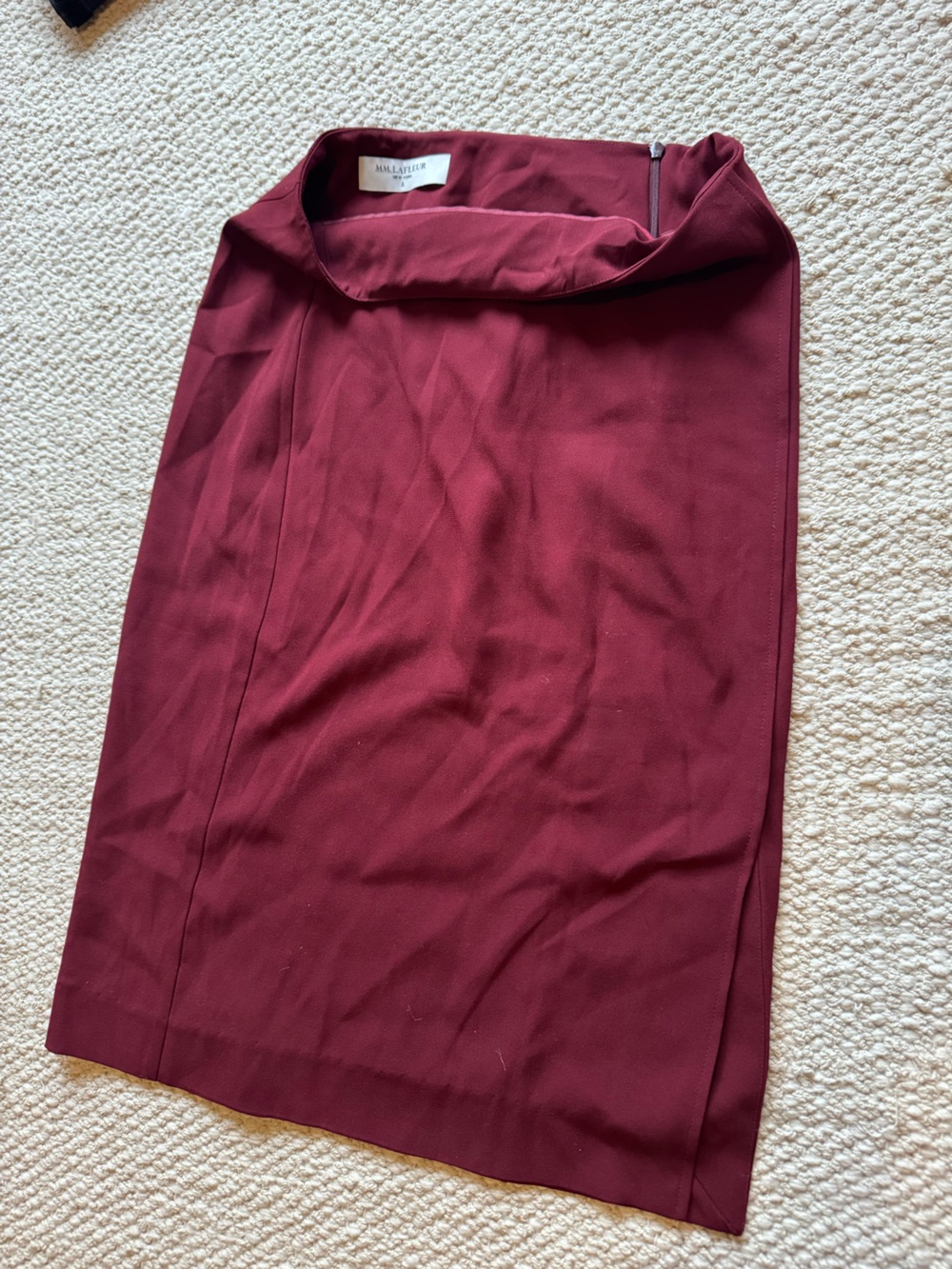 M.M. LaFleur  Burgundy Pencil Skirt